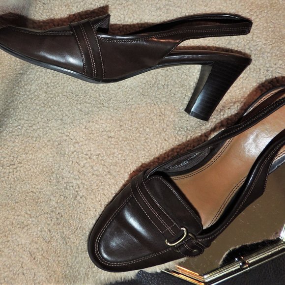 Merona - "Cooper" Women's Sling Back Buckle Toe Pumps - 8M - Picture 4 of 11